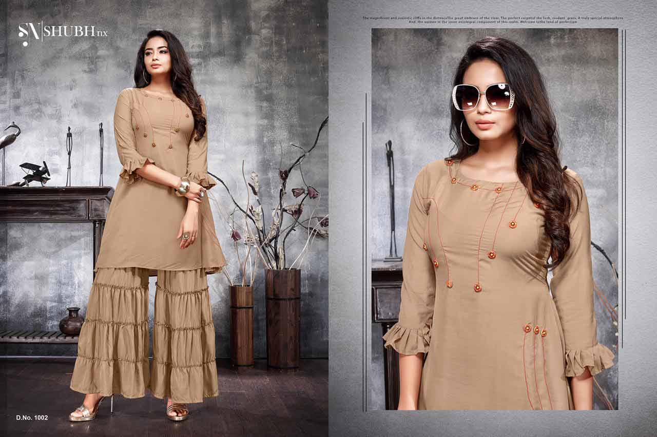 Shubh Nx Apoorva Vol-1 Muslin Sharara Kurti Sets Shubh Nx Apoorva Vol-1 Muslin Sharara Kurti Sets
